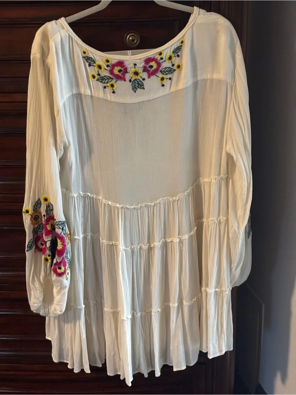 Free People Dress w/Floral Embroidery